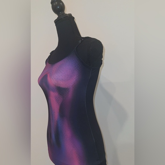 Xs new camisole body outlined black/ purple tight summer mini dress never worn - Picture 3 of 17